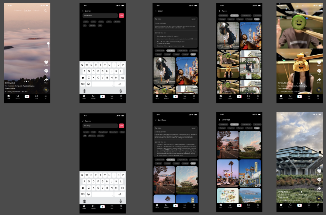 M5 Cultural Travel Hub — all screens overview